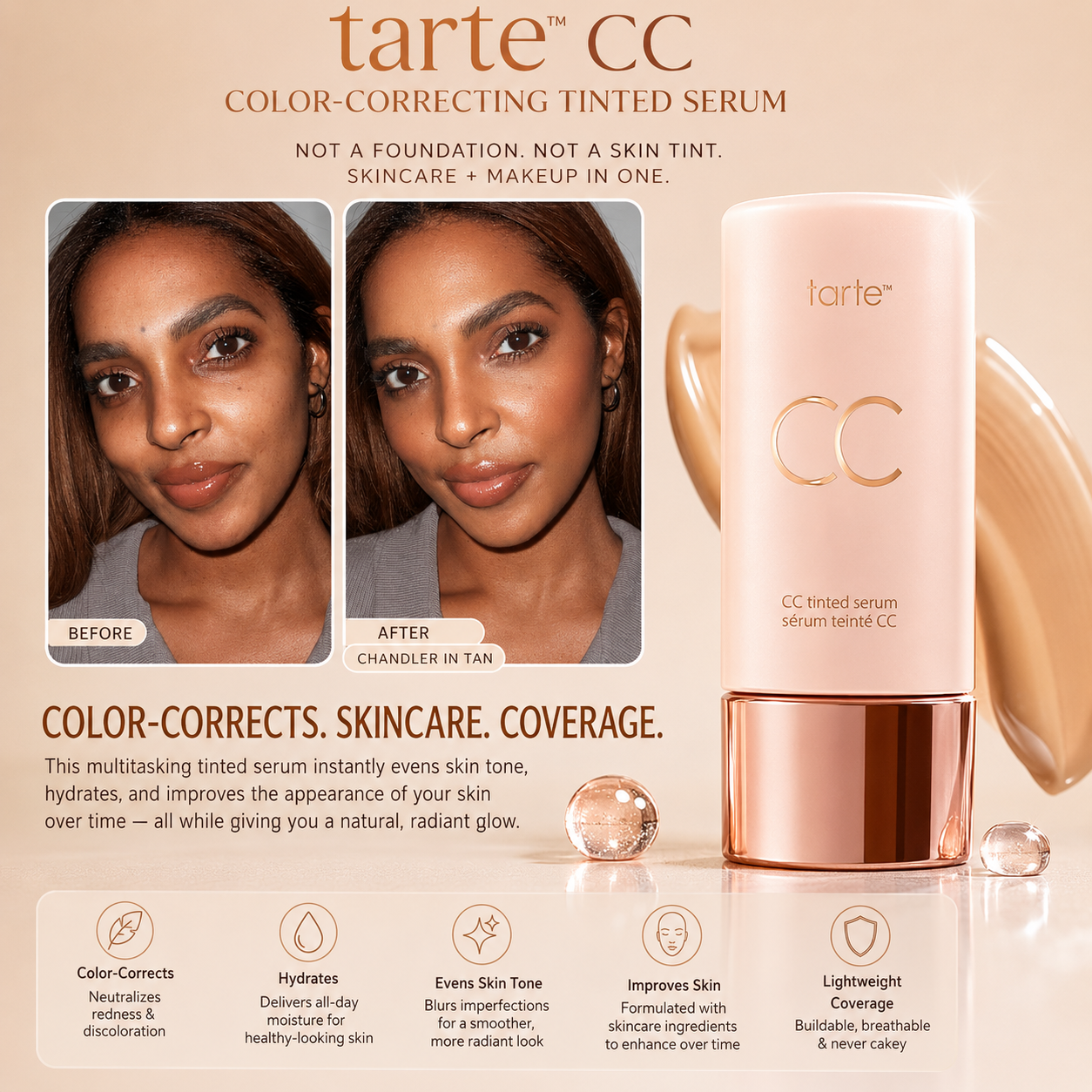 Tarte CC Tinted Serum | Brightens, Corrects & Evens Skin Tone