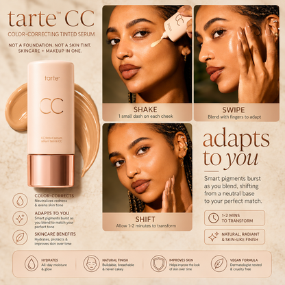 Tarte CC Tinted Serum | Brightens, Corrects & Evens Skin Tone