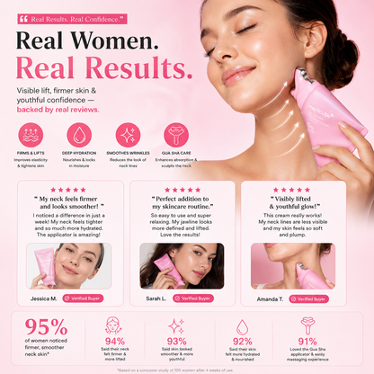medicube PDRN Collagen Gua Sha Neck Wrinkle Cream for Firm, Youthful Skin