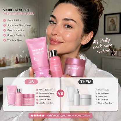 medicube PDRN Collagen Gua Sha Neck Wrinkle Cream for Firm, Youthful Skin