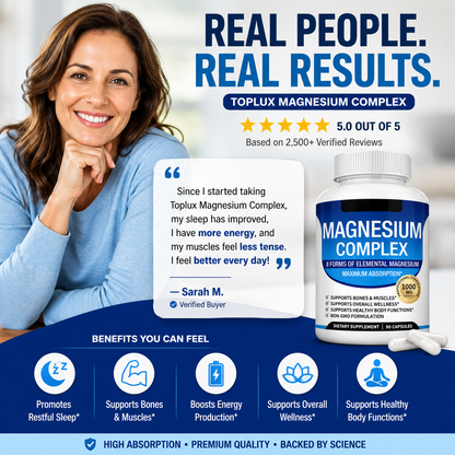 TopLux™ Magnesium Complex 1000mg | 8-in-1 Formula