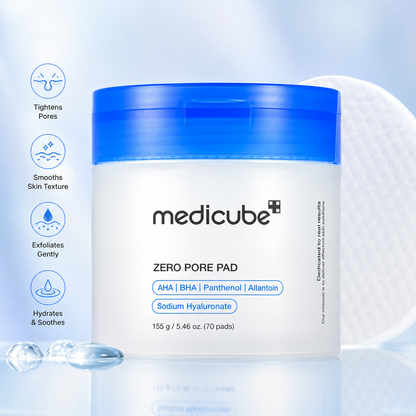 Medicube Zero Pore Exfoliating Pads – Tighten Pores & Improve Skin Texture
