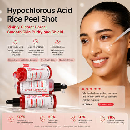 Rice Peel Shot Duo – Glass Skin Exfoliating Serum for Face & Body